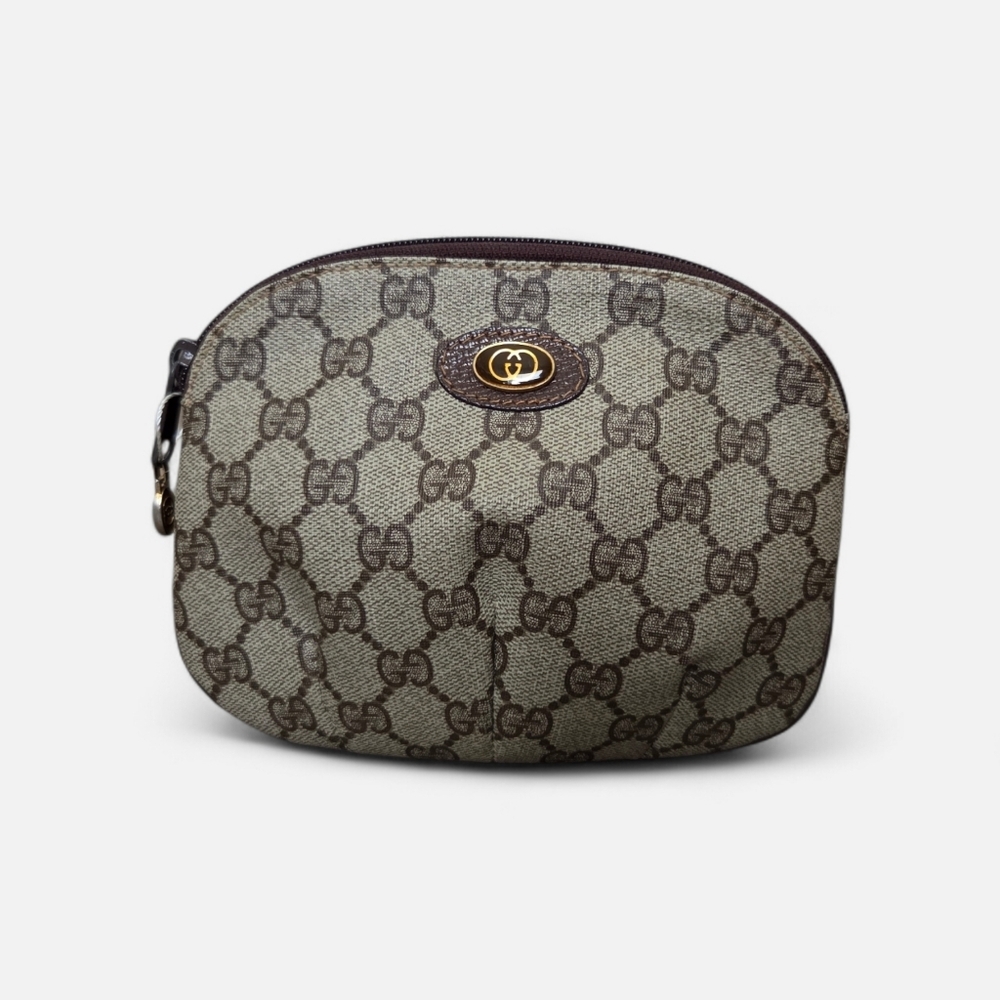 Vintage Gucci GG Monogram coated canvas pouch